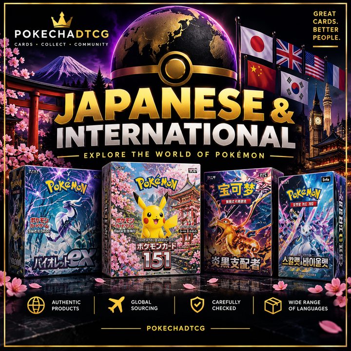 Japanese and international Pokémon products